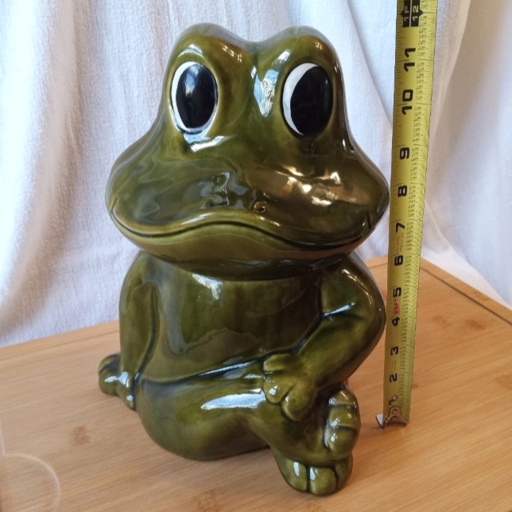 VINTAGE NEIL THE FROG COOKIE JAR 1974 Sears Ceramic Porcelain Canister 906 USA